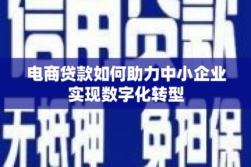 香格里拉电商贷款如何助力中小企业实现数字化转型