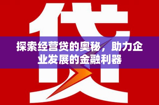 香格里拉探索经营贷的奥秘，助力企业发展的金融利器