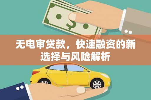 香格里拉无电审贷款，快速融资的新选择与风险解析