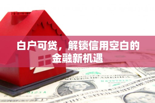 香格里拉白户可贷，解锁信用空白的金融新机遇
