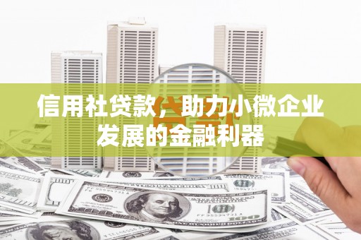 香格里拉信用社贷款，助力小微企业发展的金融利器
